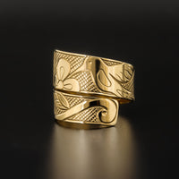Hummingbird - 14k Gold Wrap Ring