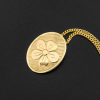 Rosette - 14k Gold Pendant
