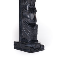 Nanasimgit with Frog Base - Argillite Model Pole