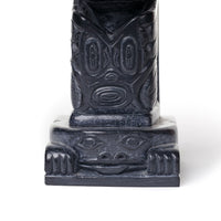 Nanasimgit with Frog Base - Argillite Model Pole