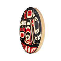 Killerwhale with Human in Dorsal Fin - Yellow Cedar Panel