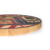 Killerwhale with Human in Dorsal Fin - Yellow Cedar Panel