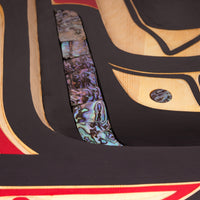 Killerwhale with Human in Dorsal Fin - Yellow Cedar Panel