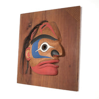 Untitled (Portrait Mask Panel) - Red Cedar Panel