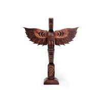 Eagle and Beaver - Yellow Cedar Model Pole
