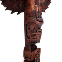 Eagle and Beaver - Yellow Cedar Model Pole