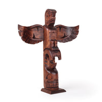 Eagle and Killerwhale - Yellow Cedar Model Pole