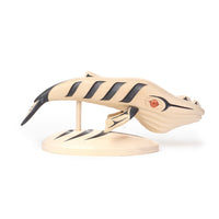 Humpback Whale - Yellow Cedar Sculpture on Stand