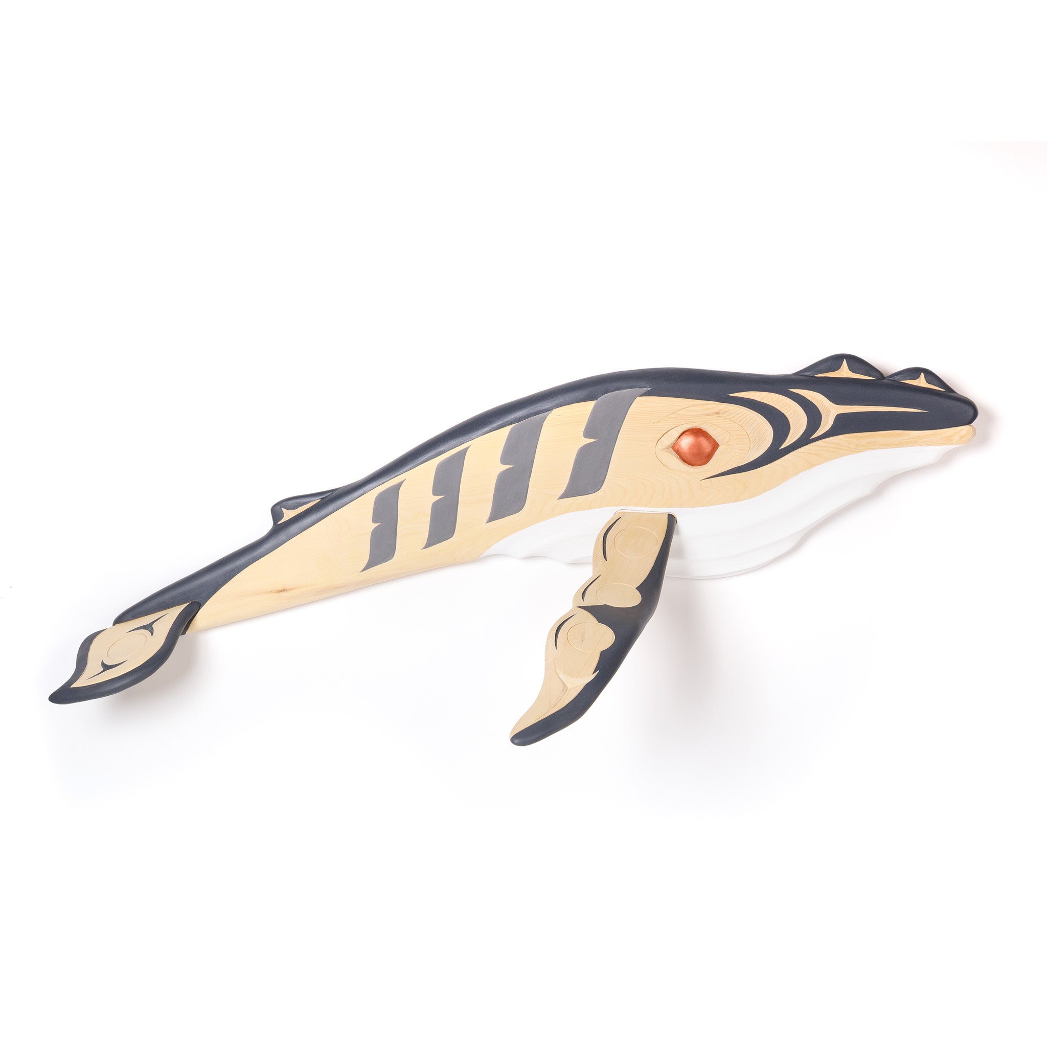 Humpback Whale - Yellow Cedar Sculpture – Lattimer Gallery
