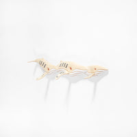 Humpback Whales - Yellow Cedar Wall Sculpture