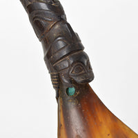 Raven, Humans and Frog - Mountain Goat Horn Feast Ladle