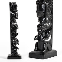 Wolf, Killerwhale, Raven, Bear - Argillite Pole