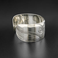 Baleen Whale and Wolf - Silver Bracelet
