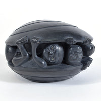 First Man - Argillite Sculpture with Abalone Inlays
