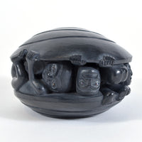First Man - Argillite Sculpture with Abalone Inlays