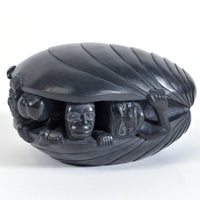 First Man - Argillite Sculpture with Abalone Inlays