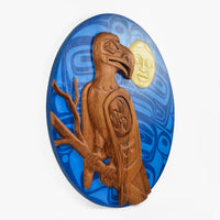 Eagle and Moon - Red Cedar Panel