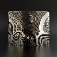 Owl and Moon - Silver Bracelet