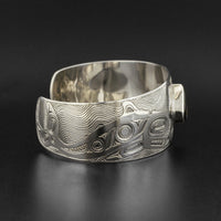 Killerwhale - Silver Bracelet with Abalone