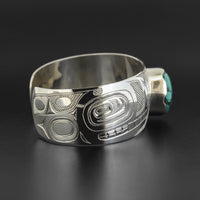 Killerwhale - Silver Bracelet with Turquoise