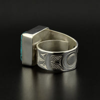 Raven - Silver Ring with Turquoise