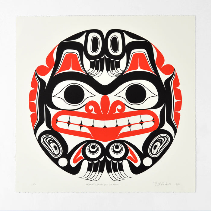 アート・デザイン・音楽 Heddle Brown Limited Edition Haida Grizzly Drum - Limited Edition Print – Lattimer Gallery