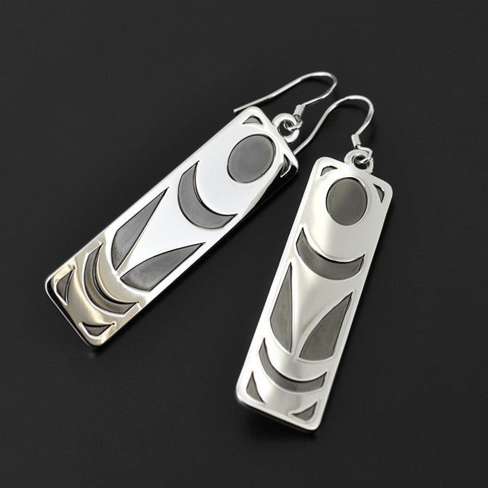 Salish Feather - Silver Earrings