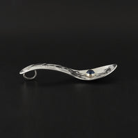 Orca - Silver Pendant with Blue Topaz