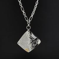 Killerwhale - Silver Necklace with 14k Gold
