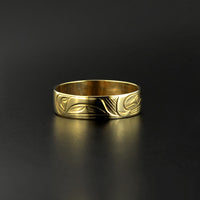 Whale and Salmon - 14k Gold Ring