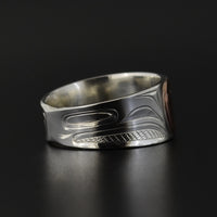 Ravens - Silver Ring with 14k Rose Gold