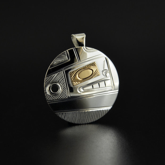 Chilkat - Silver and 14k Gold Pendant