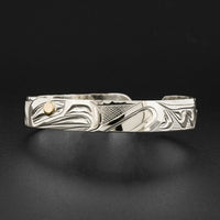 Eagle - Silver Bracelet with 14k Gold