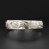 Killerwhales - Silver Bracelet with 14k Gold