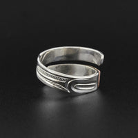 Raven - Silver Wrap Ring with 14k Rose Gold
