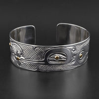Hummingbird - Silver Bracelet with 14k Gold