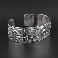 Hummingbird - Silver Bracelet with 14k Gold