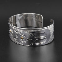 Hummingbird - Silver Bracelet with 14k Gold
