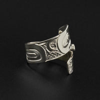 Raven - Silver Ring with Garnet