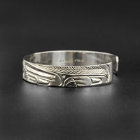 Wolf and Moon - Silver Bracelet