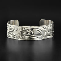 Raven and Sun - Silver Bracelet