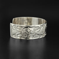 Raven and Sun - Silver Bracelet