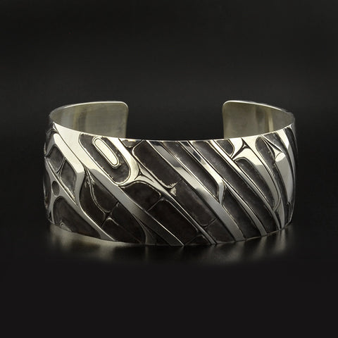 Abstract (Mouse Woman) - Silver Bracelet