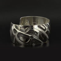 Abstract (Mouse Woman) - Silver Bracelet