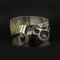 Abstract (Mouse Woman) - Silver Bracelet