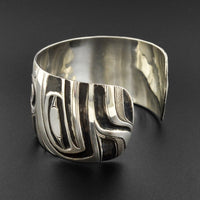 Abstract - Oxidized Silver Bracelet