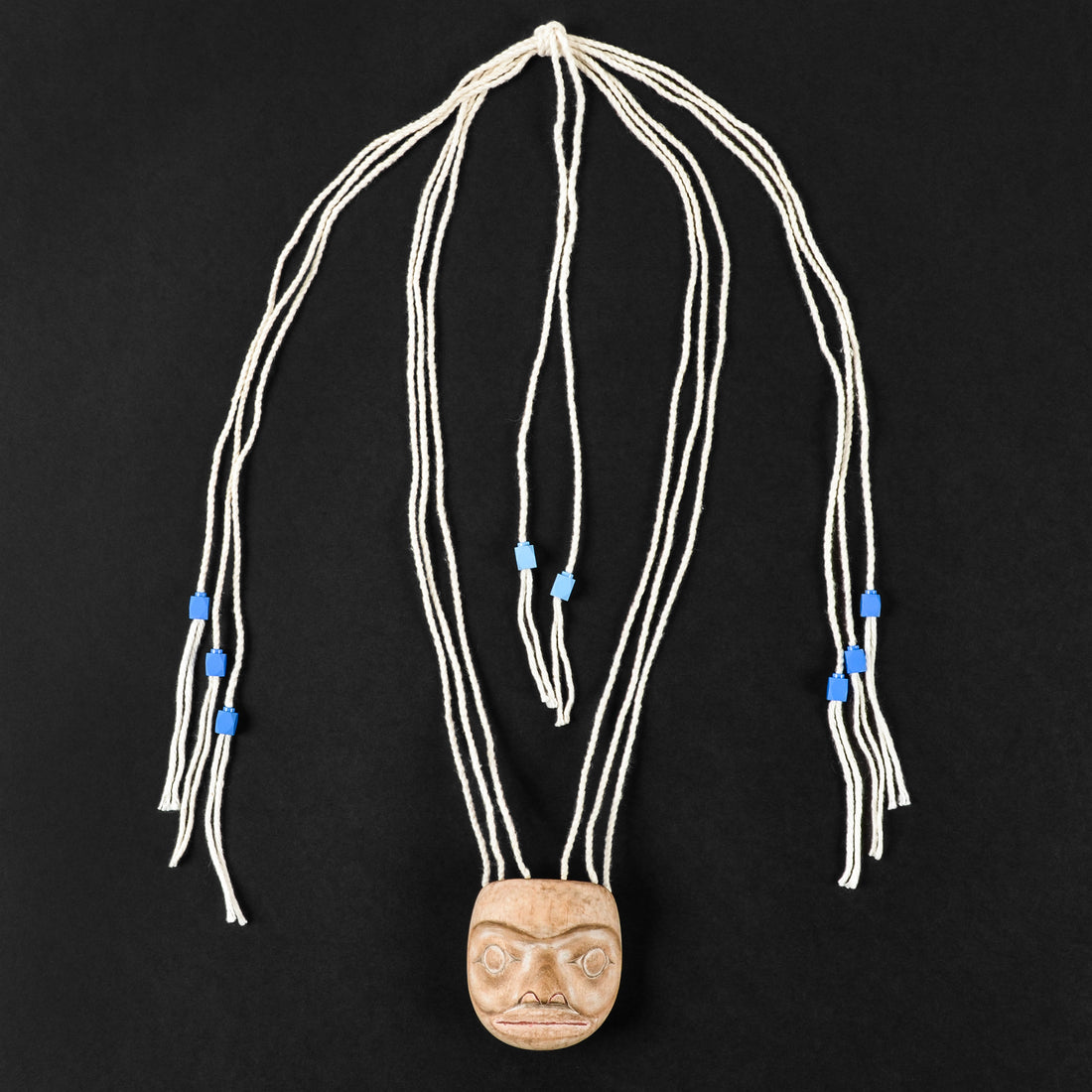 Reflections Out of Time - Alder Mask on Cotton Necklace
