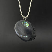 First Men - Argillite Pendant with Abalone Inlays