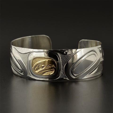 Eagle - Silver Bracelet with 14k Gold
