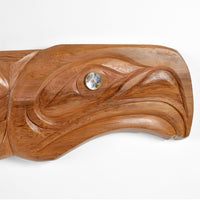 When the Raven Catches the Wolf's Tail - Red Cedar Panel